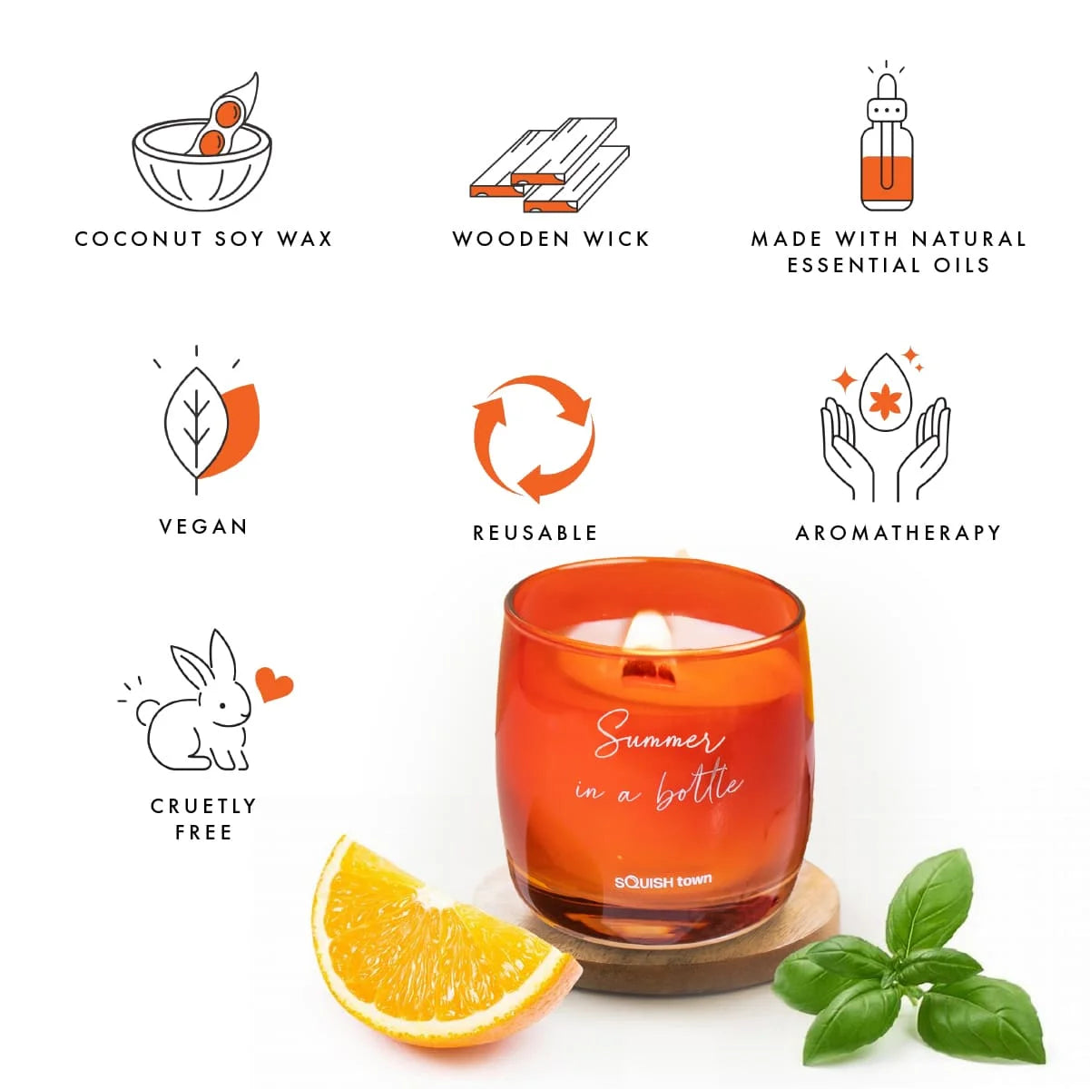 Summer in a bottle - Aromatherapy Scented Candle