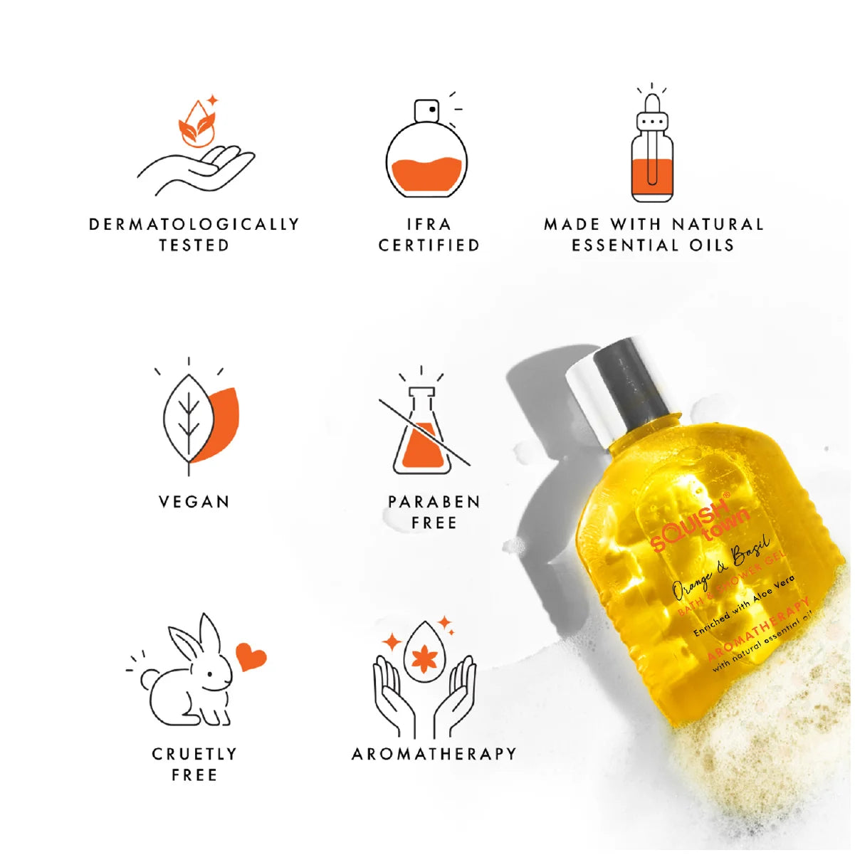 Orange &amp; Basil - Soothing Bath &amp; Shower Gel