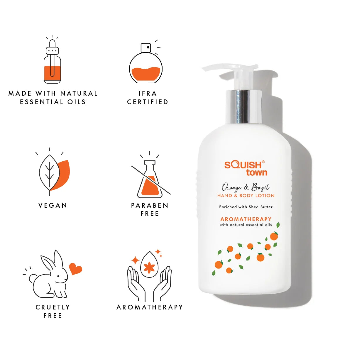 Orange &amp; Basil - Moisturizing Hand &amp; Body Lotion