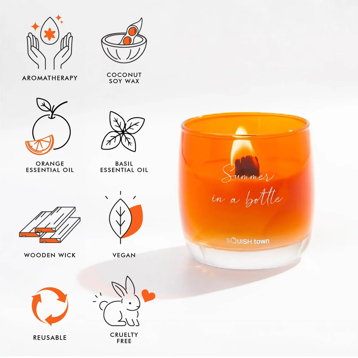 Summer in a bottle - Aromatherapy Scented Candle