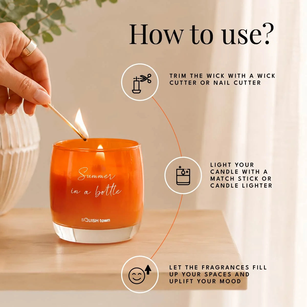 Summer in a bottle - Aromatherapy Scented Candle