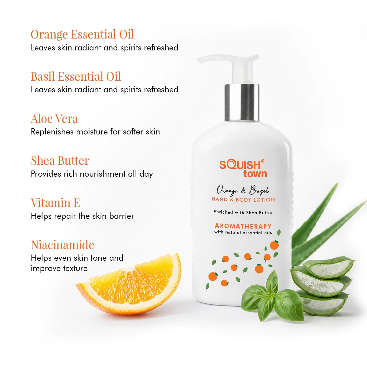 Orange &amp; Basil - Moisturizing Hand &amp; Body Lotion