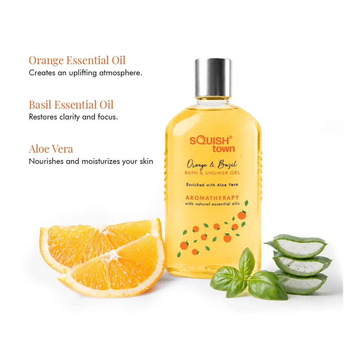 Orange &amp; Basil - Soothing Bath &amp; Shower Gel